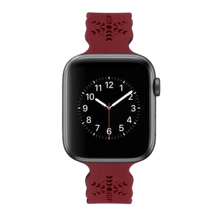 Snowflake Silicone Apple Watch Band Compatible 38-45mm