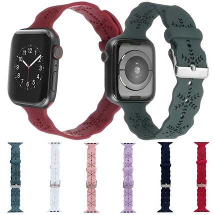Snowflake Silicone Apple Watch Band Compatible 38-45mm