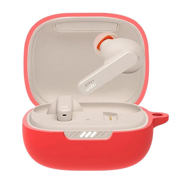 Keep Your Earphones Protected for Daily Use On the Go - red earphone protector case offering 360-degree protection from scratches dust and drops