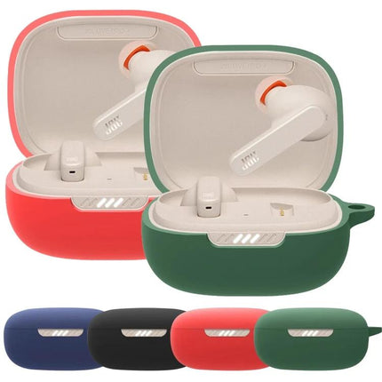 Keep Your Earphones Protected for Daily Use On the Go - compact protective case for wireless earbuds in red and green, 360-degree shock and scratch protection