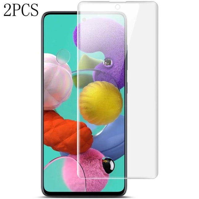 IMAK Hydrogel Screen Protector For Samsung Galaxy Phones 2 Pack Everyday Phone Protection clear hydrogel screen film for curved-edge Galaxy A51