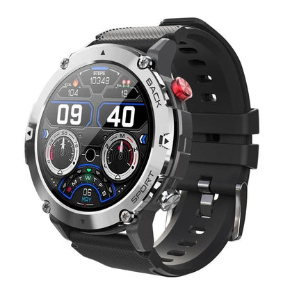 C21 Smart Watch for Daily Health Awareness and Activity Tracking - rugged smartwatch displaying heart rate, steps, and activity dials