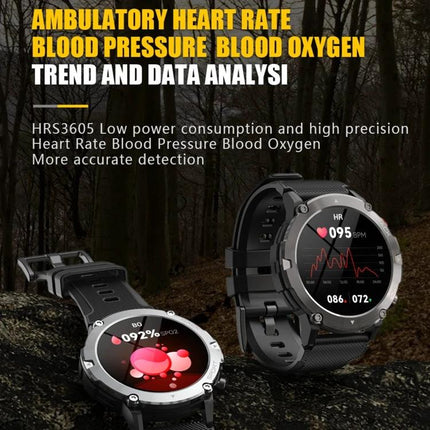 C21 Smart Watch for Daily Health Awareness and Activity Tracking showing heart rate, blood pressure and blood oxygen monitoring on rugged smartwatch display