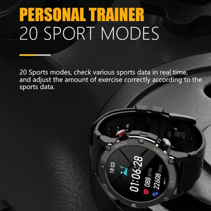 C21 Smart Watch for Daily Health Awareness and Activity Tracking — rugged smartwatch showing 20 sport modes, heart rate and step tracking on screen