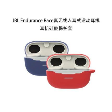 Silicone Case for Everyday Earphone Protection on the Go - red and blue silicone protective case for JBL Endurance Race earphones