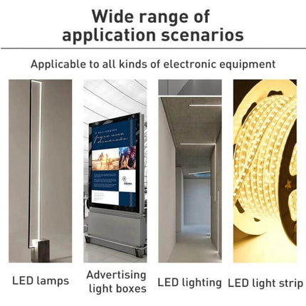 LED Transformer Power Supply For LED Lighting At Home - 12/24V DC driver for LED lamps, advertising boxes, ceiling lighting and LED light strips