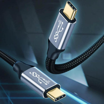 USB-C to USB-C Cable for Charging and Data Transfer in Various Lengths braided 10Gbps 100W fast charging cable