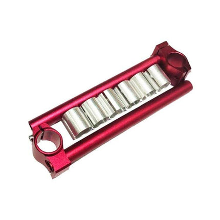 Motorcycle Handlebar Grips Set For Comfortable Long Rides red aluminum accessory for easy installation and durable grip