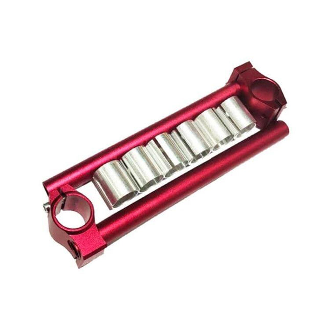 Motorcycle Handlebar Grips Set For Comfortable Long Rides red aluminum accessory for easy installation and durable grip
