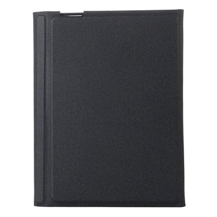 Leather Case with Backlit Bluetooth Keyboard for iPad in black textured leather cover, slim protective folio with keyboard compatibility