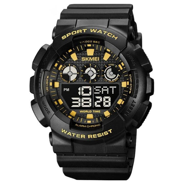 SKMEI Waterproof Electronic Watch for Daily Timekeeping and Alarms black digital sport watch with alarm timer and 50m water resistance