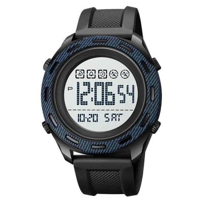 SKMEI Waterproof Electronic Watch with Stainless Steel Buckle, Black - black digital sports watch with 50m water resistance and stainless steel buckle