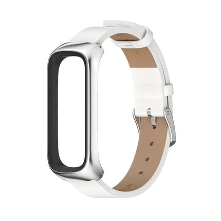 MIJOBS Microfiber Leather Metal Watch Band For Galaxy Fit 2