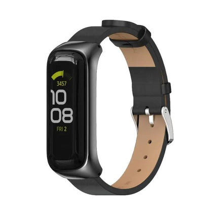 MIJOBS Microfiber Leather Metal Watch Band For Galaxy Fit 2