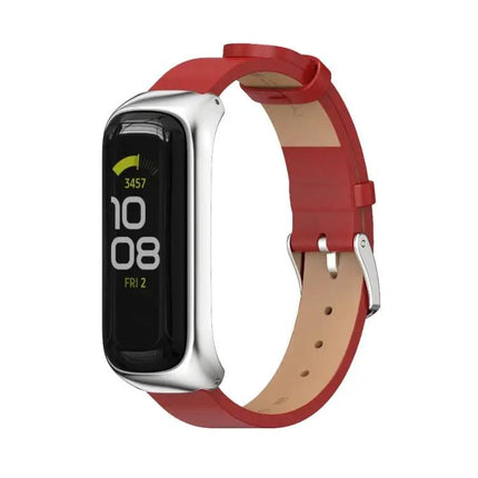 MIJOBS Microfiber Leather Metal Watch Band For Galaxy Fit 2