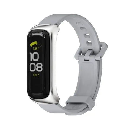 MIJOBS Silicone Metal Watch Band For Samsung Galaxy Fit2
