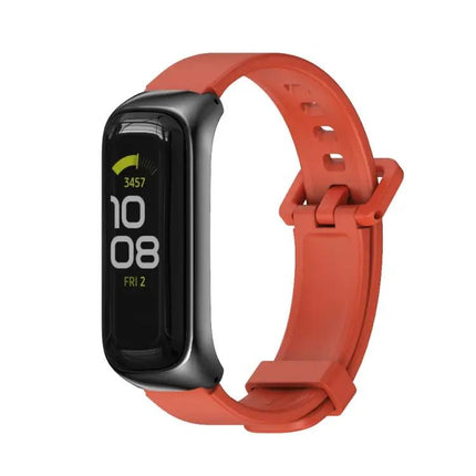 MIJOBS Silicone Metal Watch Band For Samsung Galaxy Fit2