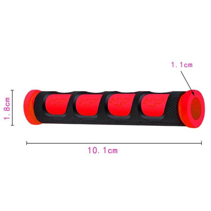 PVC Horn Shape Hand Grip Covers For Motorcycle 2 Pack - red black PVC slip-on grips, heat-resistant, 10.1cm length, ergonomic pads