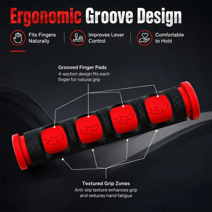 PVC Horn Shape Hand Grip Covers For Motorcycle 2 Pack