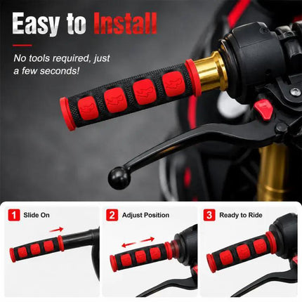 PVC Horn Shape Hand Grip Covers For Motorcycle 2 Pack