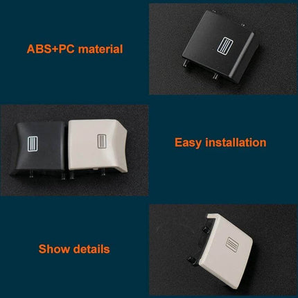 Car Dome Light Button Sunroof Window Switch Left Hand Drive - black and beige ABS replacement switch for Mercedes W166 W292, easy installation