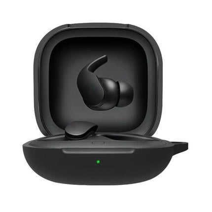 Protective Silicone Cover for Everyday Beats Earphone Use - black silicone case protecting Beats earphones with open charging port