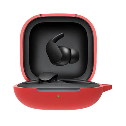 Protective Silicone Cover for Everyday Beats Earphone Use - red silicone case protecting Beats earbud charging case, dust and scratch protection