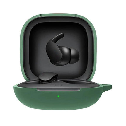 Protective Silicone Cover for Everyday Beats Earphone Use - green flexible case for earbuds with open charging port, dust and scratch protection