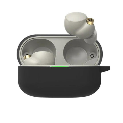 A Protective Case for Sony Earphones in Everyday Situations silicone protective case slipped on charging-friendly, keeps earphones secure from scratches and dirt