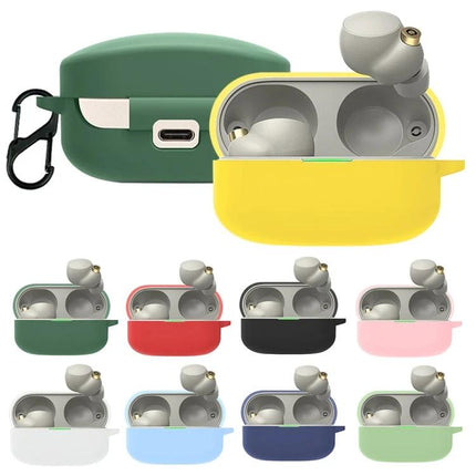 A Protective Case for Sony Earphones in Everyday Situations - silicone cases in multiple colors protecting earbud charging cases