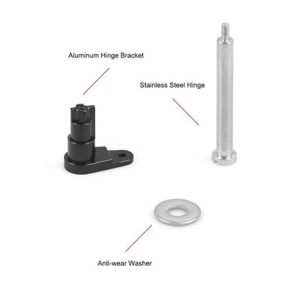 Car Fuel Door Hinge Pin For Ford F-150 2009-2014 Pickup - aluminum hinge bracket, stainless steel hinge pin and anti-wear washer, black coated alloy