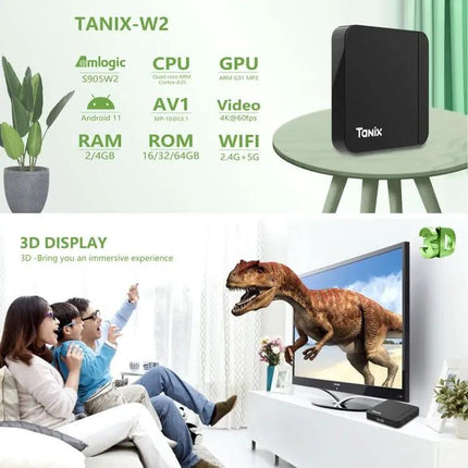 Tanix W2 Android Smart TV Box for Streaming with Dual WiFi