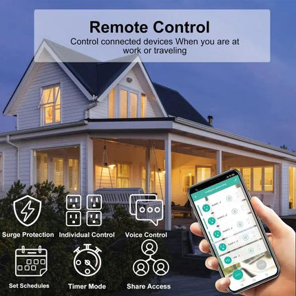 Versatile Smart Power Strip with USB Ports and Remote Control | Syndmart