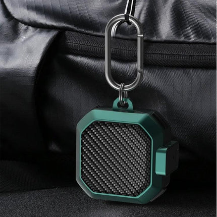 Protective Case for Samsung Earbuds During Daily Activities hanging from backpack clip shielding earbuds from scratches and drops
