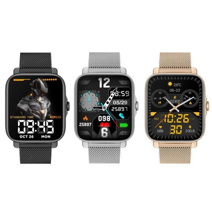 Daily Activity Tracker for Everyday Fitness and Routine Monitoring - three stylish smartwatch models displaying steps, heart rate, and notifications