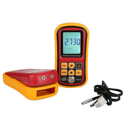 Benetech Ultrasonic Thickness Gauge for Industrial Measurements handheld device measuring pipe and metal thickness with probe and display