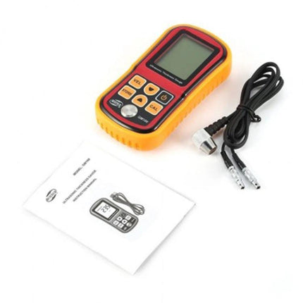 Benetech Ultrasonic Thickness Gauge for Industrial Measurements handheld device with probe cable and manual for corrosion inspection
