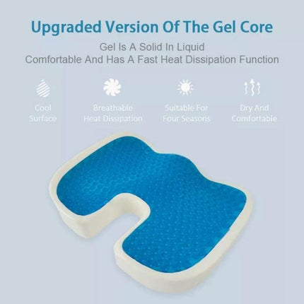 Soft U-Shaped Ergonomic Seat Cushion, Mesh Style For Everyday Comfort - breathable gel core U-shaped seat cushion for office, driving, gaming