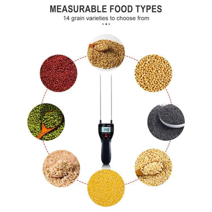 Benetech Grain Moisture Meter for Measuring Grain Levels measuring moisture of various grain types in farm and storage settings