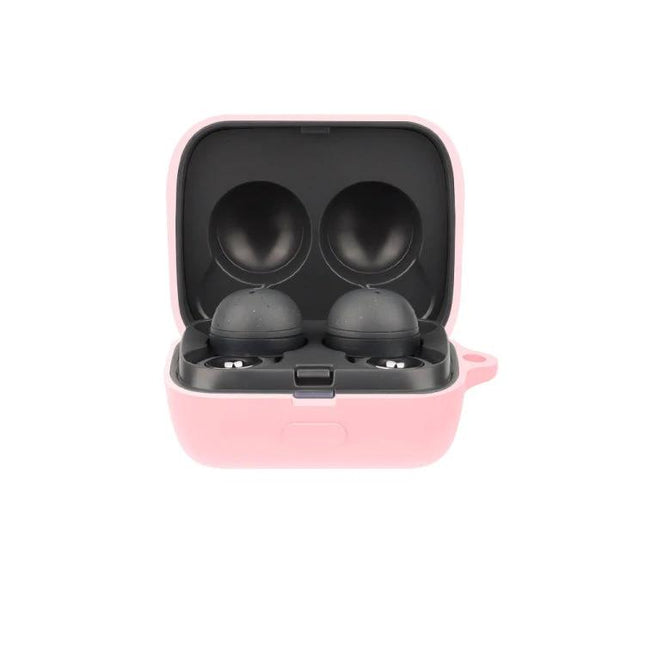 Silicone Protective Case for Sony LinkBuds During Daily Use - pink silicone cover protecting earbuds from scratches and dust