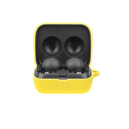 Silicone Protective Case for Sony LinkBuds During Daily Use - yellow slim silicone cover protects earbuds from scratches and dust