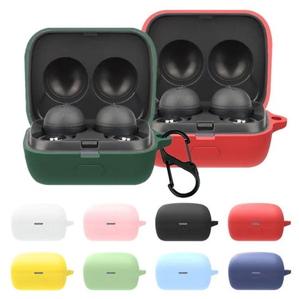 Silicone Protective Case for Sony LinkBuds During Daily Use - colorful silicone covers with carabiner for commute and workouts