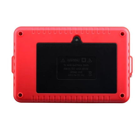 Benetech Insulation Resistance Tester for Electrical Diagnostics handheld red unit back view for insulation and voltage testing