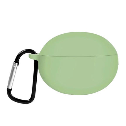 Protective Silicone Case for Huawei Earbuds in Daily Use — mint green 360° cover with carabiner for commuting and workouts