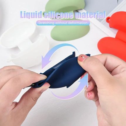 Protective Silicone Case for Huawei Earbuds in Daily Use showing stretchy liquid silicone hands-on demo
