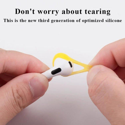Silicone Earmuffs for Everyday Earphone Protection During Activities - flexible yellow silicone cover fitting over earbud to prevent slips and scratches