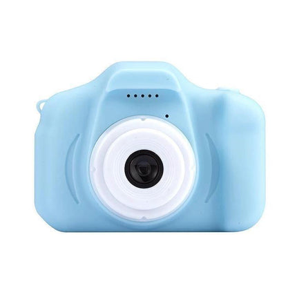 Children's Digital Camera for Kids' Photography and Games - light blue compact kids camera with built-in games and video recording