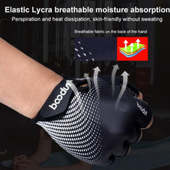 BOODUN 1096 Guantes de fitness antideslizantes y transpirables con agarre de silicona resistente al desgaste