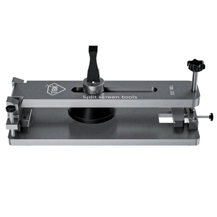 TBK Heat-Free Screen Disassembly Tool for Safe Repairs showing metal clamp base and adjustable tension arm for removing smartphone and tablet screens safely
