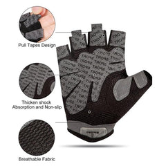 Breathable Thin Sports Gloves for Cycling - Non-slip Half-finger Design